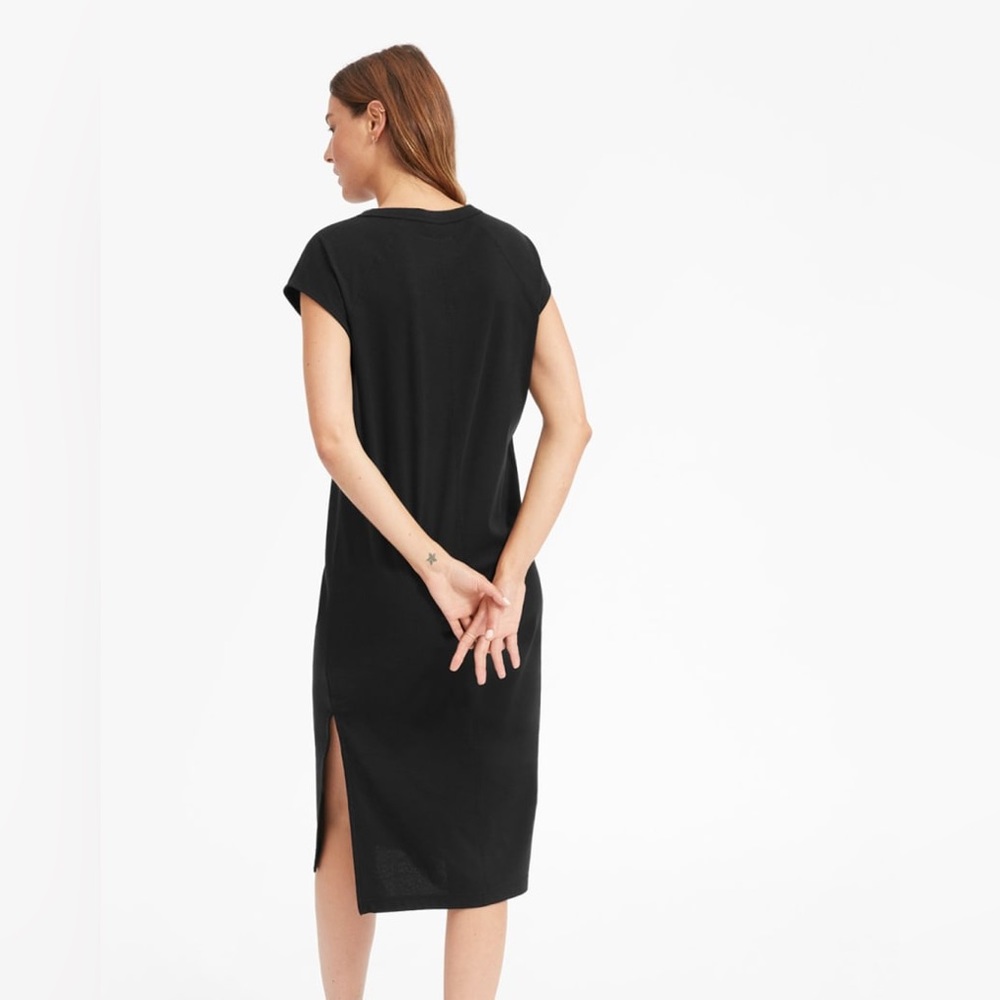 Everlane's The Luxe Cotton Side-Slit Tee Dress - Picture 9 of 9
